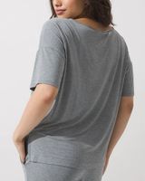 Soma Cool Nights Crewneck Pajama Tee, Heather Graphite, Size L