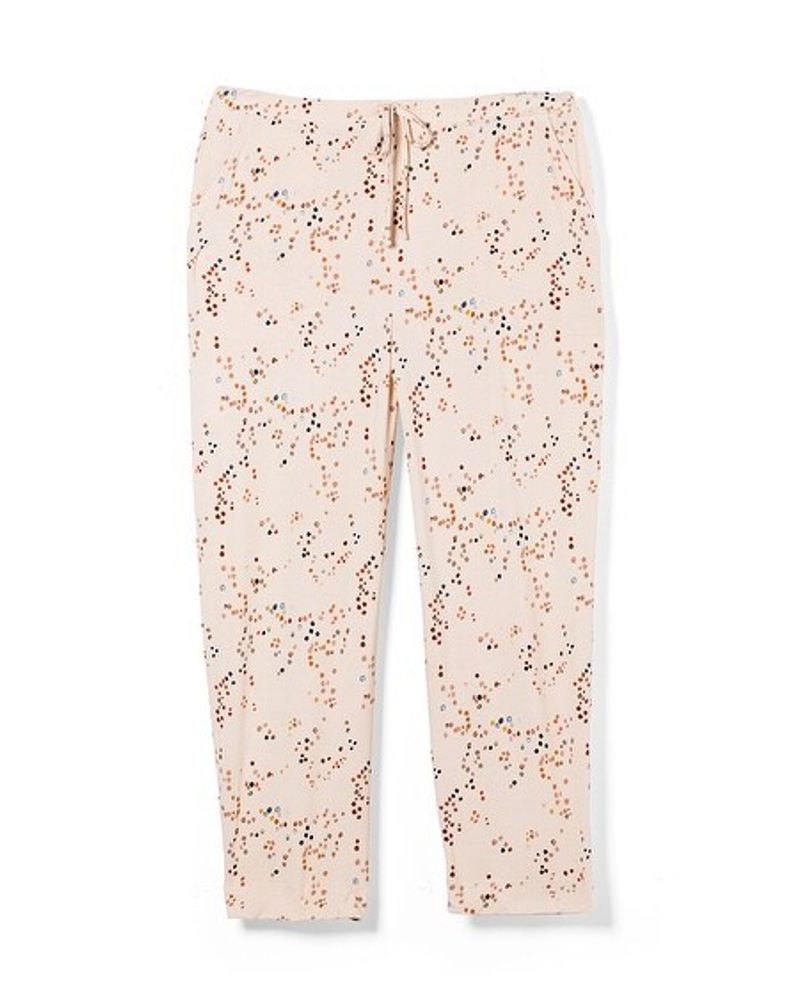 Soma Cool Nights Crop Pajama Pants, MISTED DOT PINK TINT, Size XL