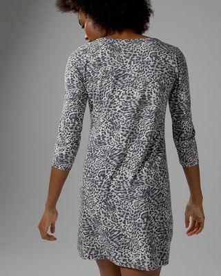 Soma Embraceable Long Sleeve Nightgown, Gray