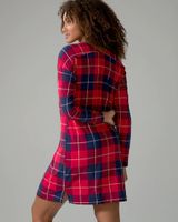 Soma Cool Nights Long Sleeve Nightgown, Plaid, Red & Blue, size L, Christmas Pajamas by Soma, Gifts For Women