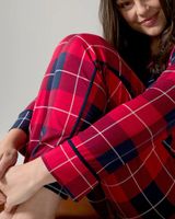 Soma Cool Nights Ankle Pant, Plaid, Red & Blue, size M, Christmas Pajamas by Soma, Gifts For Women