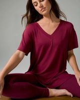 Soma Cool Nights + Days Loungewear Set, T-Shirt & Leggings, Red, size S