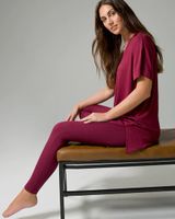 Soma Cool Nights + Days Loungewear Set, T-Shirt & Leggings, Red, size S