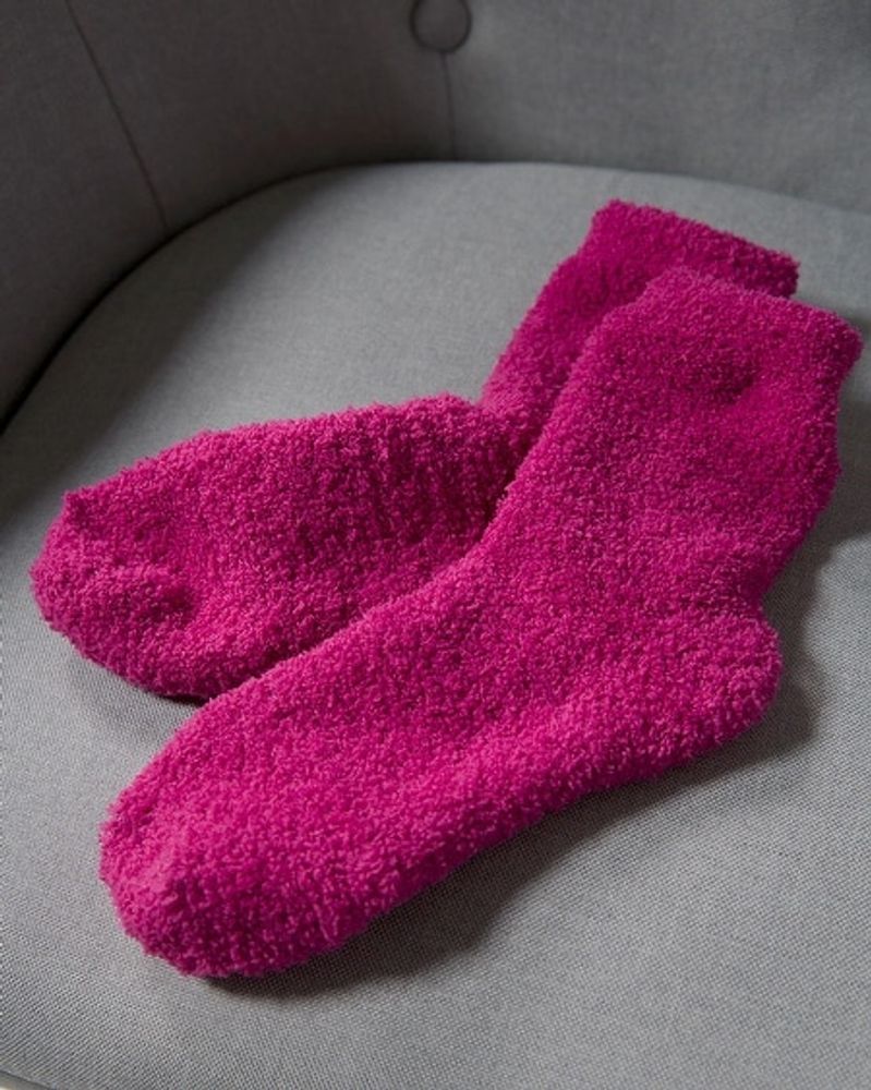 Soma Fuzzy Socks, Pink Kiss, size One Size