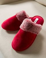 Soma Micro Chenille Slippers, 0, Red, size M, Christmas Pajamas by Soma, Gifts For Women