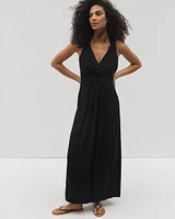 Soft Jersey Cross Back Maxi Bra Dress