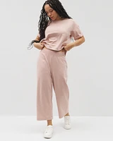Essential Terry Wide Leg Crop Pant
