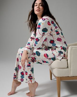 Soma Embraceable Pajama Pants, Ivory, size by Soma