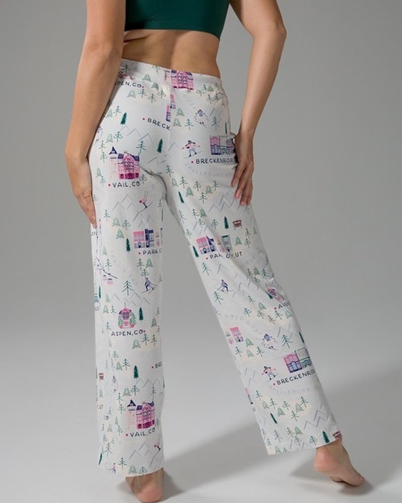Soma Embraceable Pajama Pants, Ski Lodge, Gray, size S, Christmas Pajamas by Soma, Gifts For Women