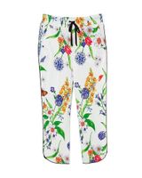 Soma Cool Nights Crop Pajama Pants, PERENNIAL BLOOM GRD IVORY, Size L