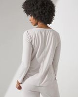 Soma Soma® Restore Aloe Knit Long Sleeve Top, GRAY GLASS, Size XS