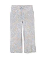 Soma Cool Nights Palazzo Crop Pajama Pants, GLOBAL PAISLEY POWDERBLUE