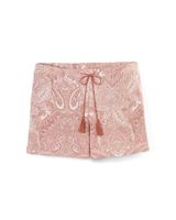 Soma Cool Nights Pajama Shorts with Tassel Trim, GLOBAL PAISLEY EGGNOG