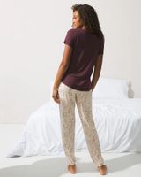 Soma Cool Nights Banded Bottom Pajama Set, MISTED DOT PINK TINT, Size M