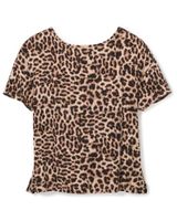 Soma Cool Nights Crewneck Pajama Tee, Divine Leopard Nude