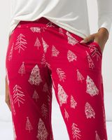 Soma Cool Nights Long Sleeve Pajama Set, Christmas Trees, Red, size XS, Christmas Pajamas by Soma, Gifts For Women