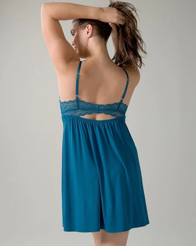 Soma Cool Nights Soft Support Chemise Nightgown, Timeless Blue, size L