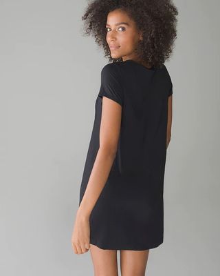 Soma Cool Nights Short Sleeve Nightgown, Black