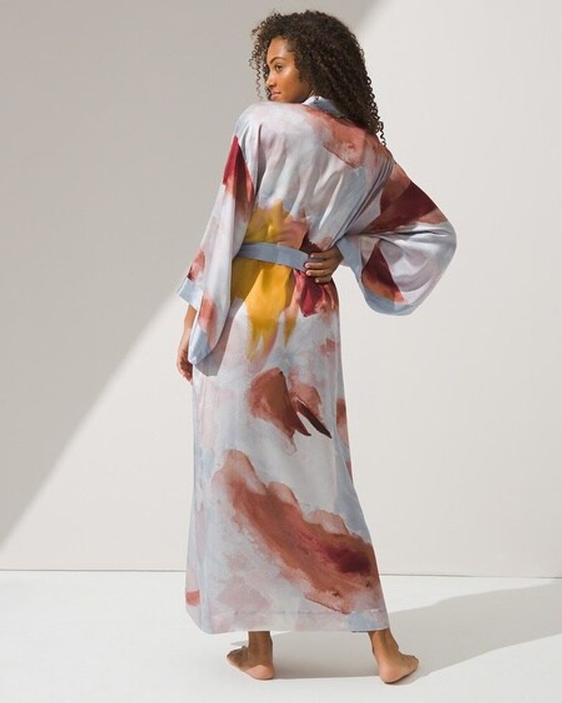 Soma Soma Sensual Silk Kimono Robe, NATURES ESSENCE POWER, Size S/M
