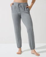 Soma Cool Nights Relaxed Banded Ankle Pajama Pants, Heather Graphite, Size L