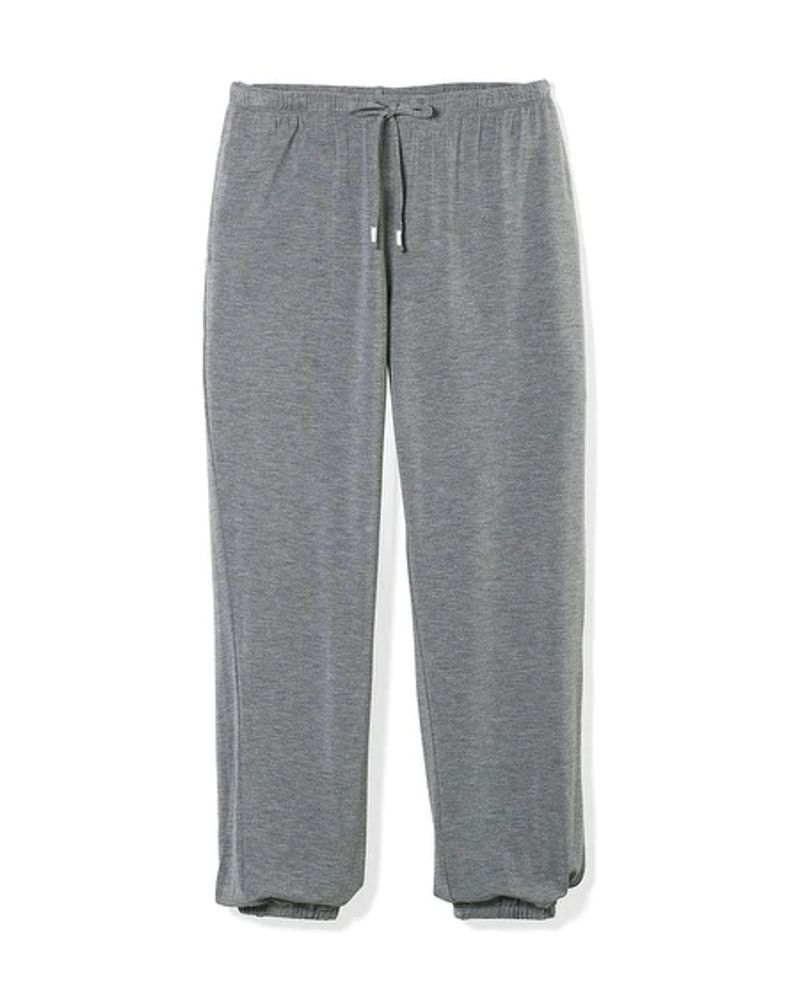 Soma Cool Nights Relaxed Banded Ankle Pajama Pants, Heather Graphite, Size S