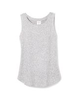 Soma Brushed Cozy Rib Sleep Tank, Black And White Cross Dye