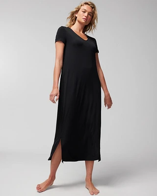 Cool Nights Short-Sleeve Long Sleepshirt