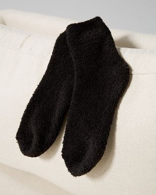 Soma Fuzzy Socks, Black, size One Size