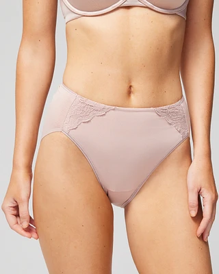 Vanishing Tummy High-Leg Brief Panty with Lace