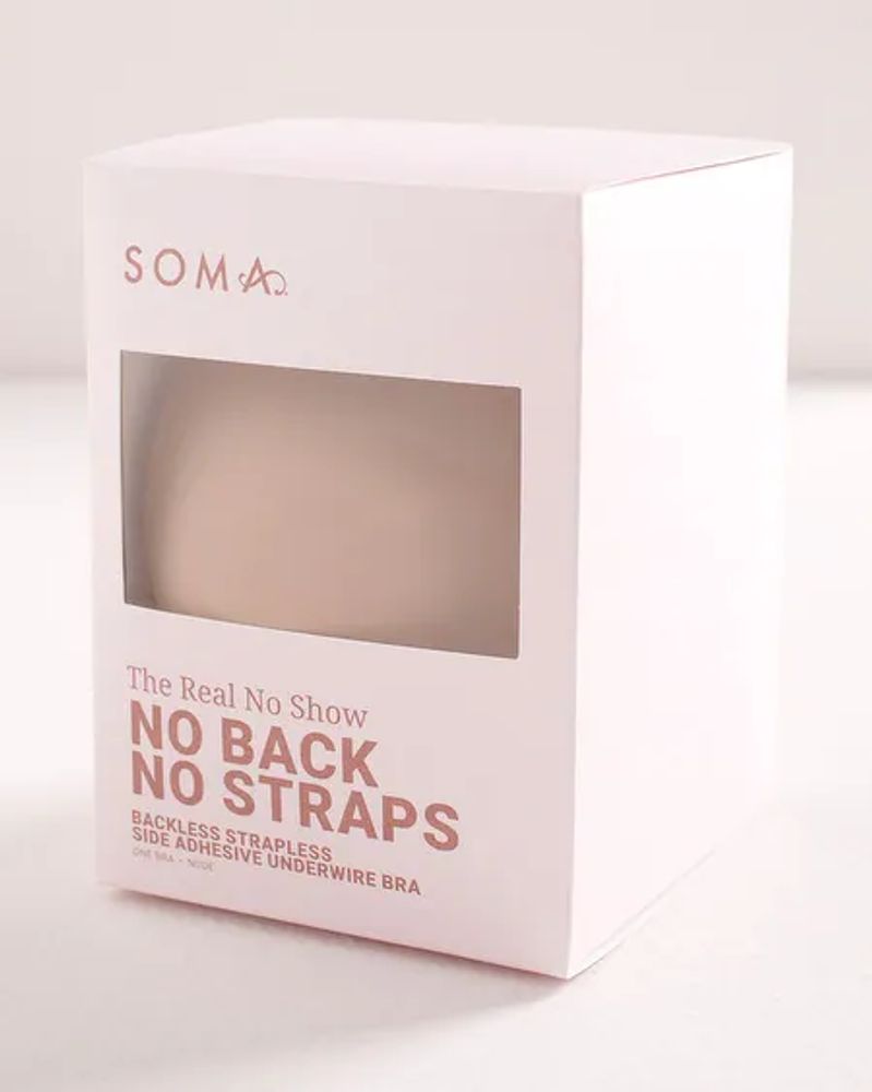 Soma Backless Strapless Bra, White/Ivory, size C