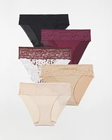 Vanishing Edge Hipster Panty with Lace 5 Pack