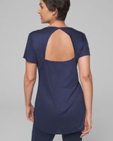 Soma Modal Open Back Tee, Black, Size XS