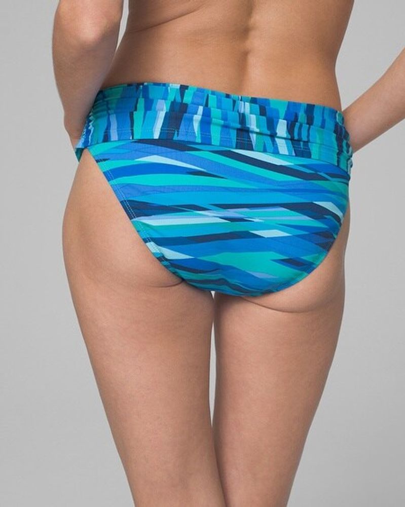 Bleu Rod Beattie Waves of Change Sarong Hipster Bikini Swim Bottom, Cool, Size 12, from Soma