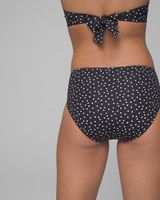 Tommy Bahama Sea Swell Shirred High Waist Bikini Swim Bottom, Black, Size XL, from Soma