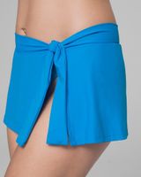Tommy Bahama Pearl Skirted Hipster Bikini Swim Bottom, Azure Blue, Size L, from Soma