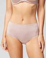 Cotton Brief Panty with Lace Trim