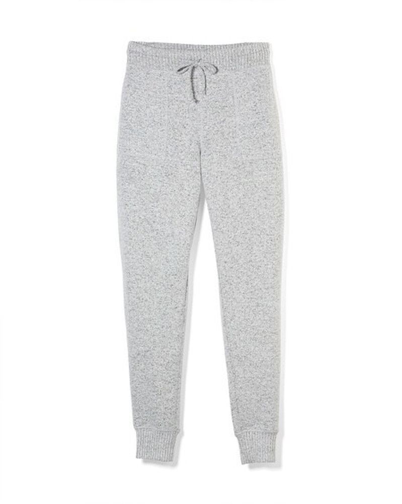 Soma Brushed Cozy Pajama Joggers, Black And White Cross Dye, Size M