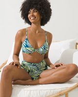 Soma Soma Swim Perfect High-Waist Bikini Swim Bottom, BREEZY PALM, Size M