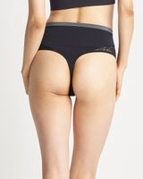 Yummie Seamless Lace Thong, Black, Size S/M, from Soma