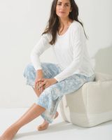 Soma Cool Nights Long Sleeve Pajama Tee, Ivory