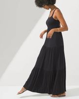 Soma Layered Trapeze Maxi Bra Dress, Black, Size XS