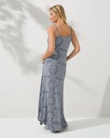 Soma Twist-Strap Maxi Bra Dress, REFLECTING CRYSTAL GRYINK, Size XS