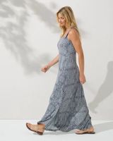 Soma Twist-Strap Maxi Bra Dress, REFLECTING CRYSTAL GRYINK