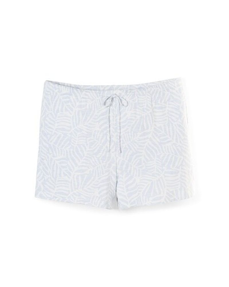 Soma Cool Nights Slub Modern Pajama Shorts, ZEBRA PALM POWDER BLUE