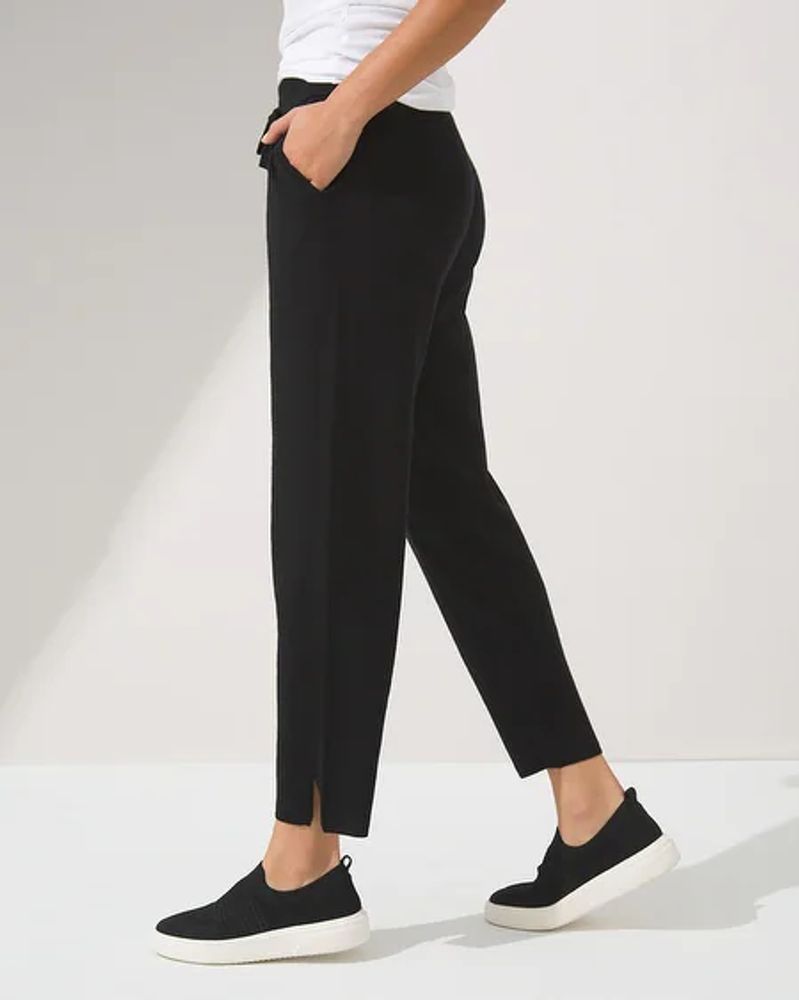 Soma SomaWKND™ Eco Yarn Tapered Pants, Black, Size M - REG