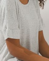 Soma Cool Nights Rib Knit Short Sleeve Sleepshirt, HEATHER AGATE