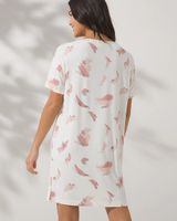 Soma Cool Nights Modern Nightshirt, ESSENCE ABSTRACT IVORY, Size L