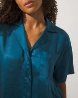 Soma Soma Sensual Satin Notch Collar Pajama Set, EVENING SKY