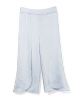 Soma Soma Sensual Satin Tulip Hem Crop Pajama Pants, Powder Blue, Size XS