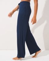 Soma Brushed Cozy Rib Pajama Pants, Nightfall Navy